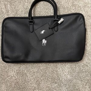 Ralph Lauren Black Leather Men's Bag 10X18